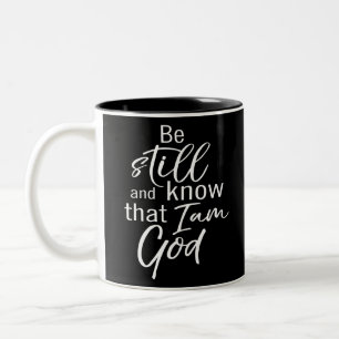 Caneca De Café Em Dois Tons Fique E Saiba Que Sou Deus