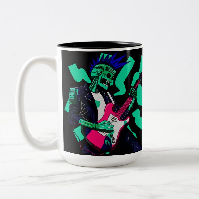 Caneca De Café Em Dois Tons Fique elétrico (Esquerda)