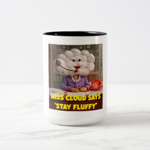 Caneca De Café Em Dois Tons Fique Fofo com a Senhorita Nuvem