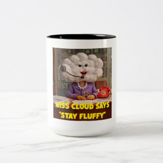 Caneca De Café Em Dois Tons Fique Fofo com a Senhorita Nuvem