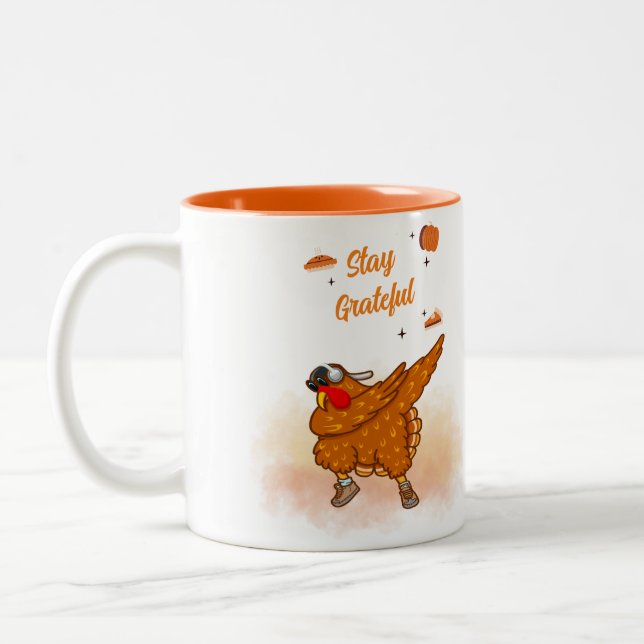 Caneca De Café Em Dois Tons Fique Grateful Mug (Esquerda)