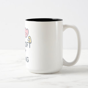 Caneca De Café Em Dois Tons Fique Macio Fique Forte Arte Pastel