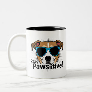 Caneca De Café Em Dois Tons Fique Pawsitive Mug