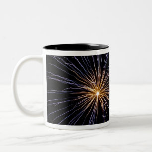 Caneca De Café Em Dois Tons Fireworks eletrificado