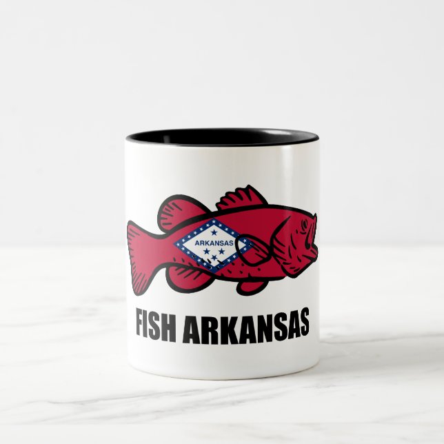 Caneca De Café Em Dois Tons Fish Arkansas (Centro)