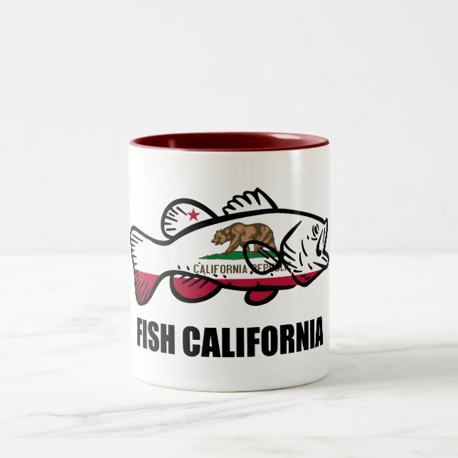 Caneca De Café Em Dois Tons Fish California Bass (Centro)