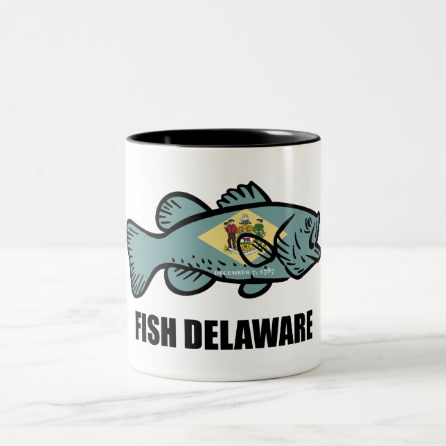 Caneca De Café Em Dois Tons Fish Delaware (Centro)