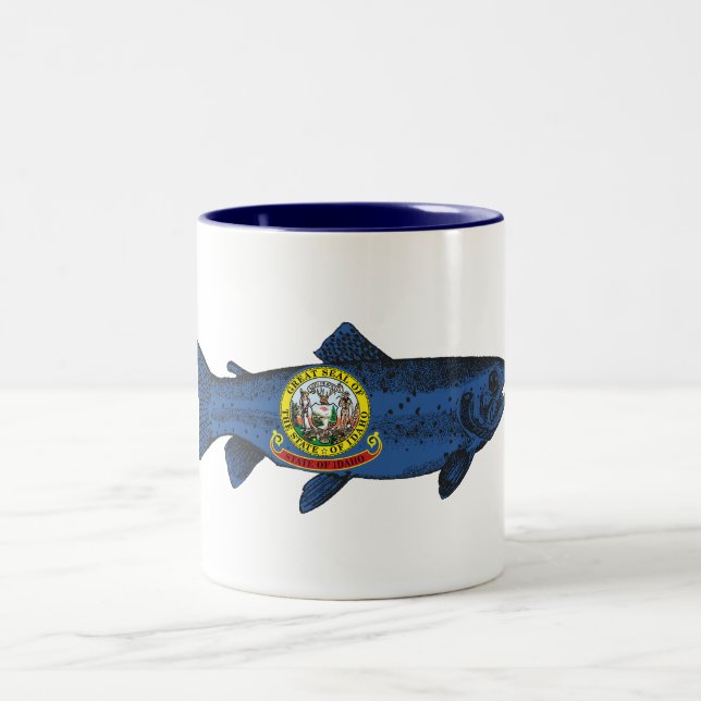 Caneca De Café Em Dois Tons Fish Idaho Trout (Centro)