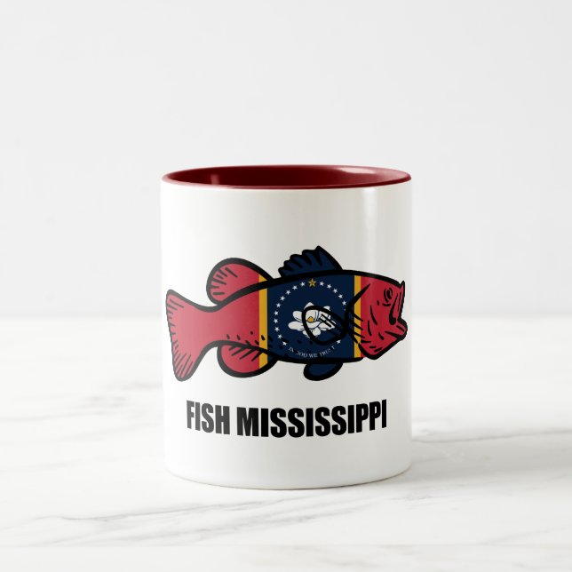 Caneca De Café Em Dois Tons Fish Mississippi (Centro)