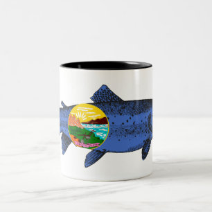 Caneca De Café Em Dois Tons Fish Montana