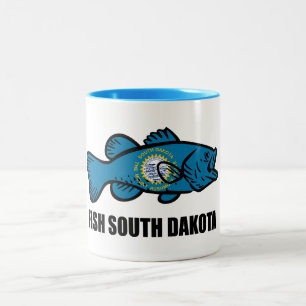 Caneca De Café Em Dois Tons Fish South Dakota