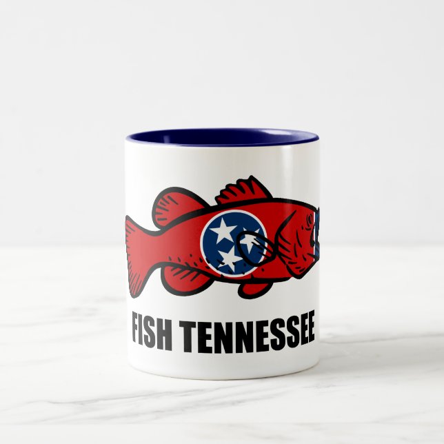 Caneca De Café Em Dois Tons Fish Tennessee (Centro)