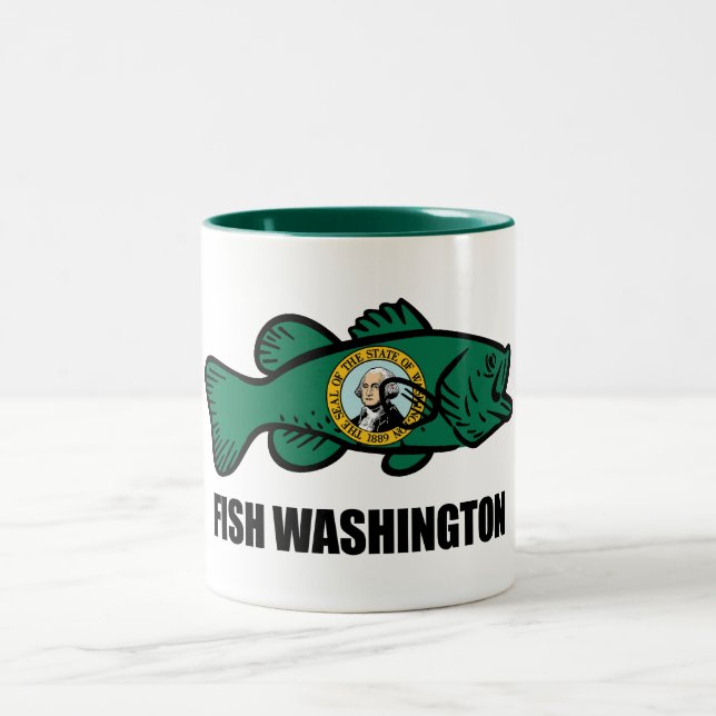 Caneca De Café Em Dois Tons Fish Washington (Centro)