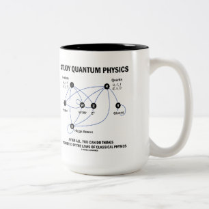 Caneca De Café Em Dois Tons Física de quantum do estudo afinal você pode fazer