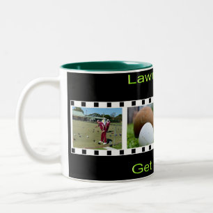 Caneca De Café Em Dois Tons Fita de Fotografias de Bolinhos de Leão,