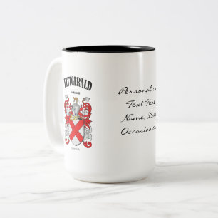 Caneca De Café Em Dois Tons Fitzgerald Family Crest, Tradução e Significado