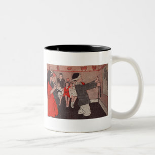 Caneca De Café Em Dois Tons Fixe a cauda Burro Vintage Crianças