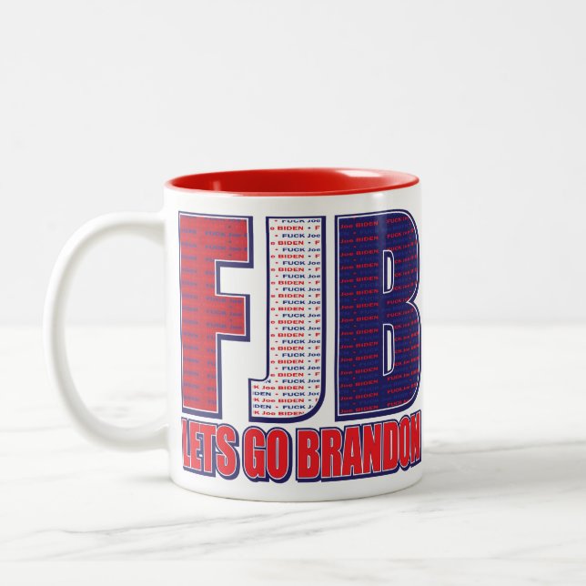 Caneca De Café Em Dois Tons FJB — Lets-Go-Brandon (Esquerda)