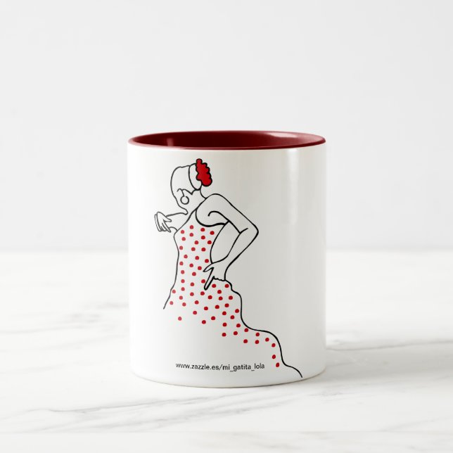 Caneca De Café Em Dois Tons Flamenco (Centro)