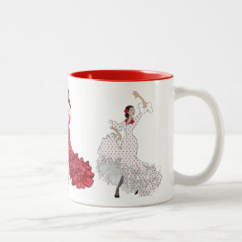Caneca De Café Em Dois Tons Flamenco Dancers Mug
