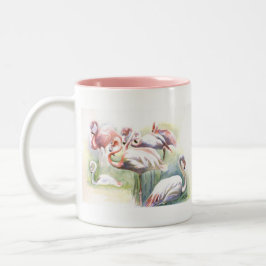 Caneca De Café Em Dois Tons Flamingo Fiesta Mug