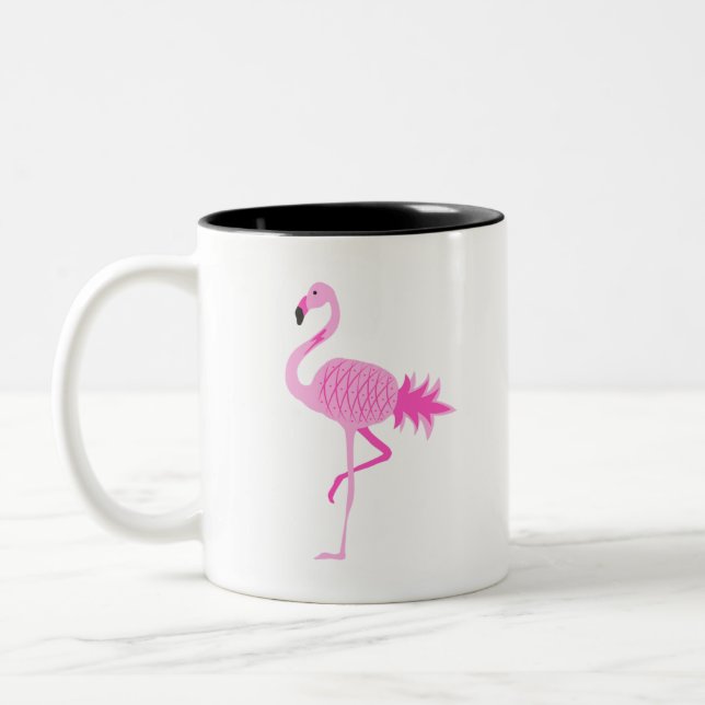 Caneca De Café Em Dois Tons Flamingo Pineapple (Esquerda)