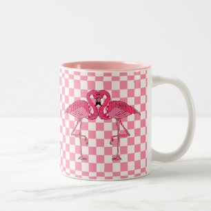 Caneca De Café Em Dois Tons Flamingos