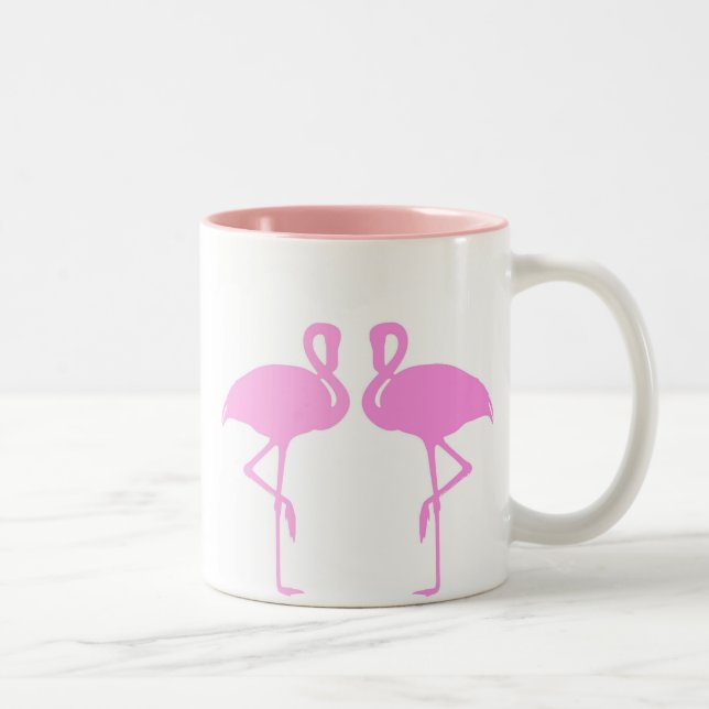 Caneca De Café Em Dois Tons Flamingos cor-de-rosa (Direita)