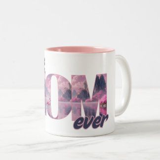 Caneca De Café Em Dois Tons Flamingos in einer Traumwelt - best Mom ever