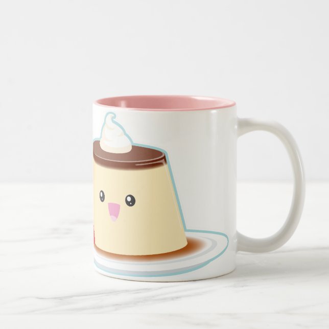 Caneca De Café Em Dois Tons Flan feliz (Direita)