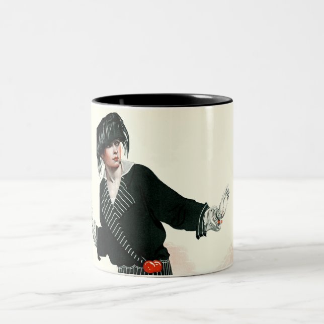 Caneca De Café Em Dois Tons Flapper e Roadster (Centro)