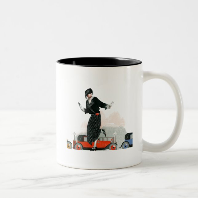 Caneca De Café Em Dois Tons Flapper e Roadster (Direita)