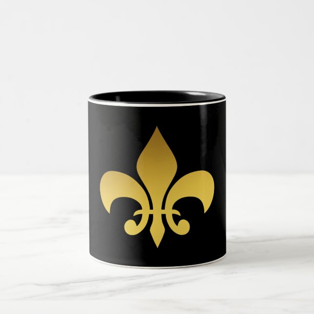Caneca De Café Em Dois Tons Fleur de lis (Centro)