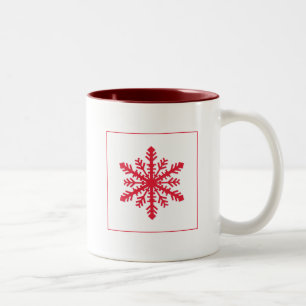 Caneca De Café Em Dois Tons Floco de neve simples