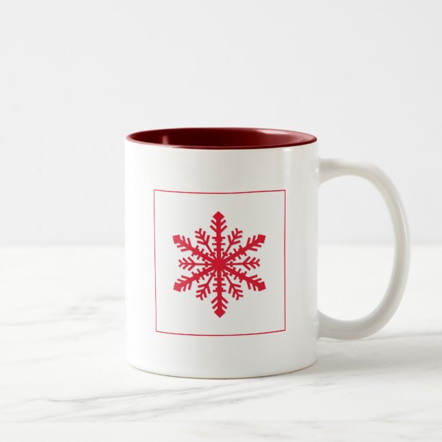 Caneca De Café Em Dois Tons Floco de neve simples (Direita)