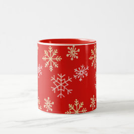 Caneca De Café Em Dois Tons Flocos de neve