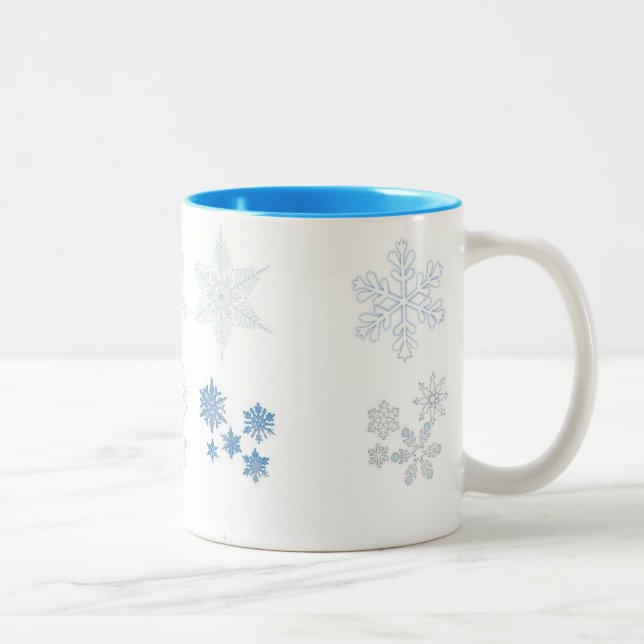 Caneca De Café Em Dois Tons Flocos de neve (Direita)