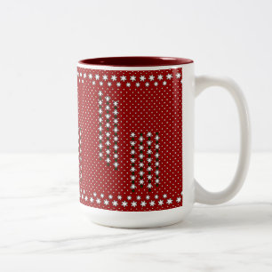Caneca De Café Em Dois Tons Flocos de neve do inverno