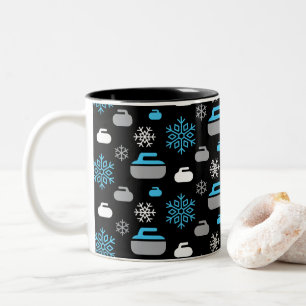 Caneca De Café Em Dois Tons Flocos de neve e abóbora-cascas