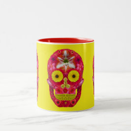 Caneca De Café Em Dois Tons Flor - Caveira 6