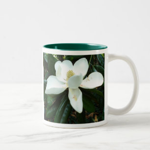 Caneca De Café Em Dois Tons Flor da magnólia
