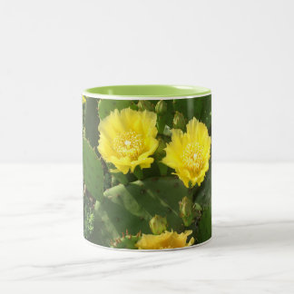 Caneca De Café Em Dois Tons Flor de Cactus Mug