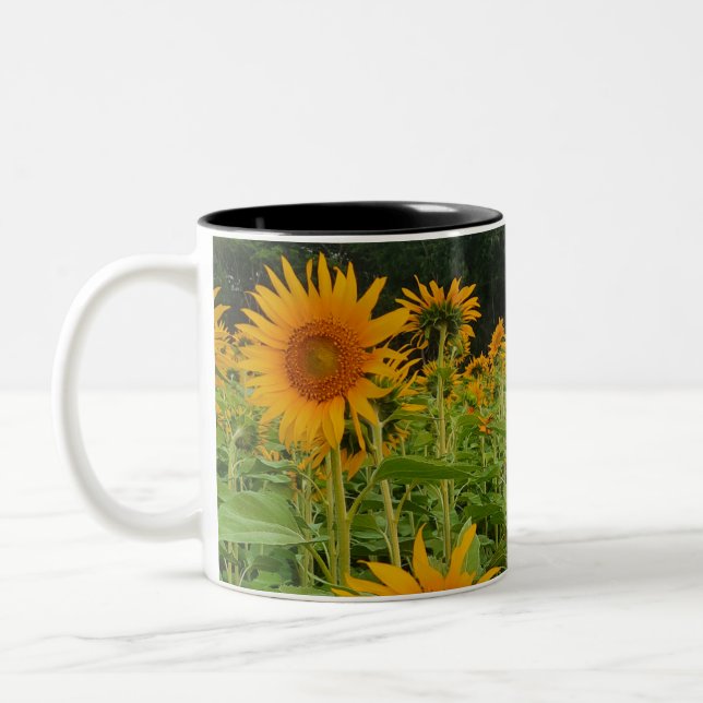 Caneca De Café Em Dois Tons Flor de girassol (Esquerda)