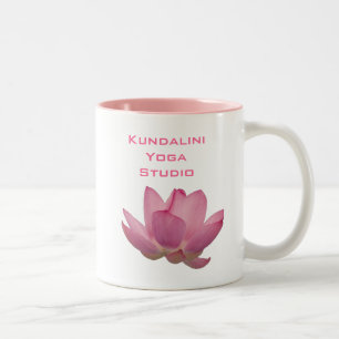 Caneca De Café Em Dois Tons Flor de Lotus Rosa