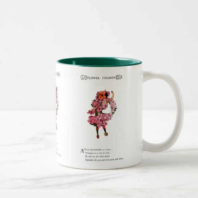 Caneca De Café Em Dois Tons Flor de Maçã (Direita)