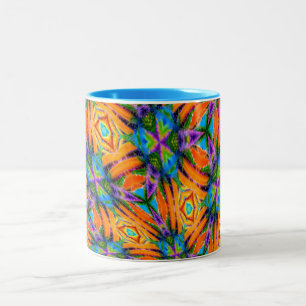 Caneca De Café Em Dois Tons Flor Marigold Laranja
