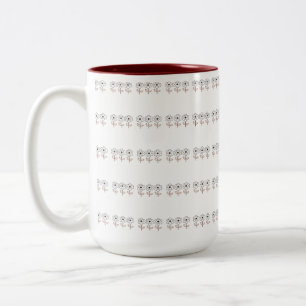 Caneca De Café Em Dois Tons Flor minimalista primavera Summer