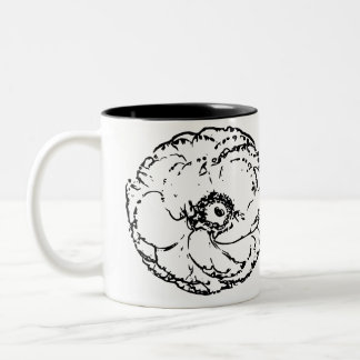 Caneca De Café Em Dois Tons Flor natural