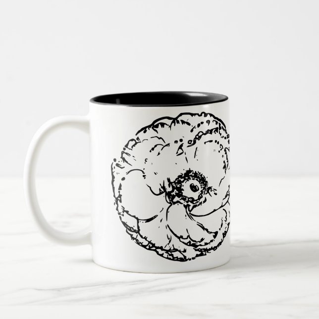 Caneca De Café Em Dois Tons Flor natural (Esquerda)