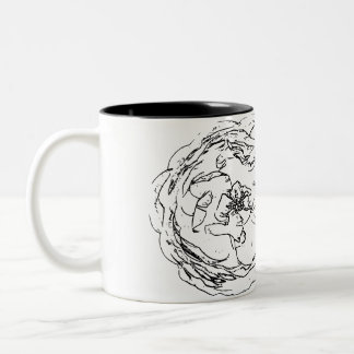 Caneca De Café Em Dois Tons Flor natural